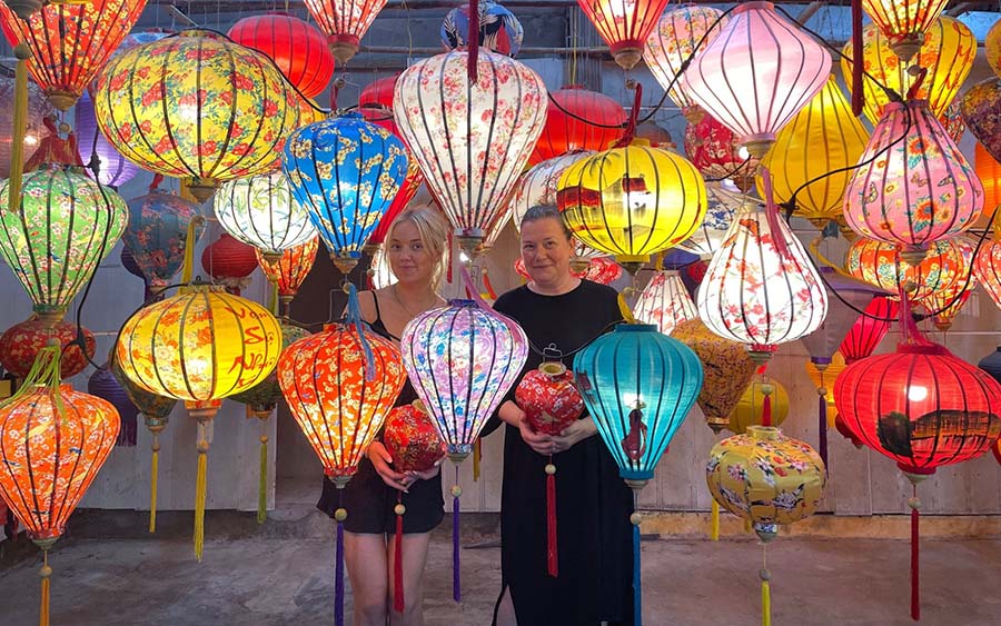 Colorful lanterns street in Hoi An